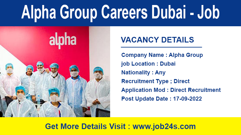 Alpha Group Careers Dubai -Latest Job Openings