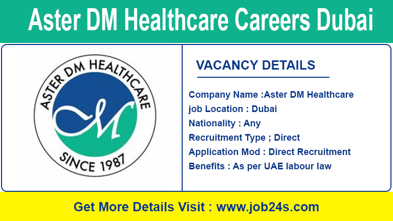 Aster DM Healthcare Careers Dubai
