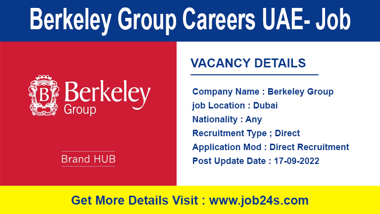 Berkeley Group Careers UAE- Latest Job Openings 2022