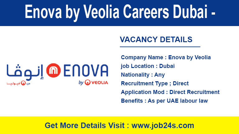 Enova by Veolia Careers Dubai - Latest Job Openings 2022