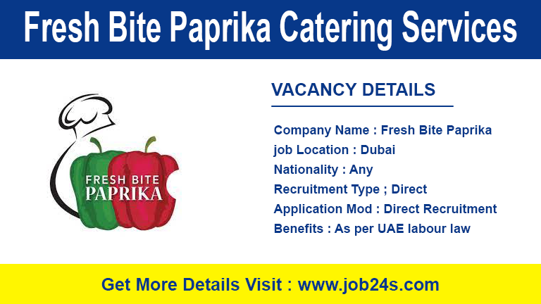 Fresh Bite Paprika Catering Services Careers