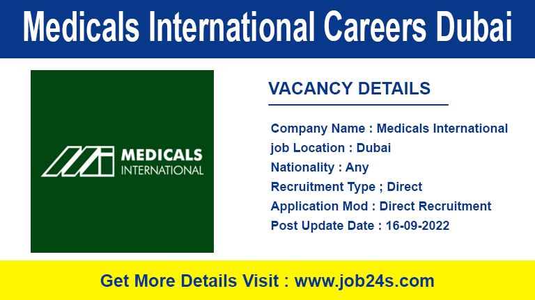 Medicals International Careers Dubai - Latest Job Openings 2022