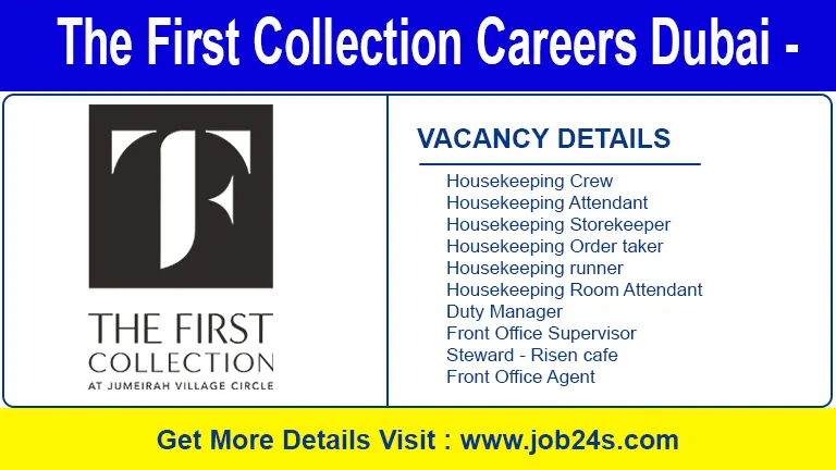 The First Collection Careers Dubai - Latest Job Openings 2022